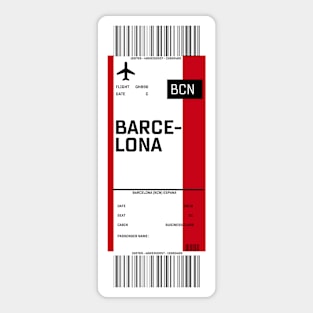 Boarding pass for Barcelona Sticker